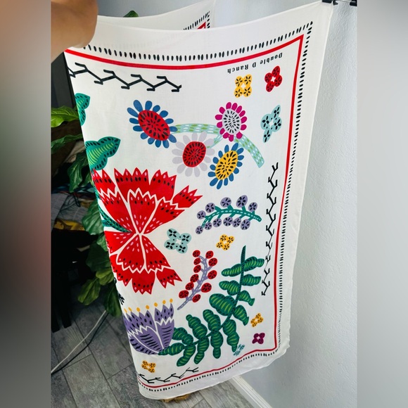 New Double D Ranch “Nina” Bright Color Floral Scarf - Picture 6 of 8